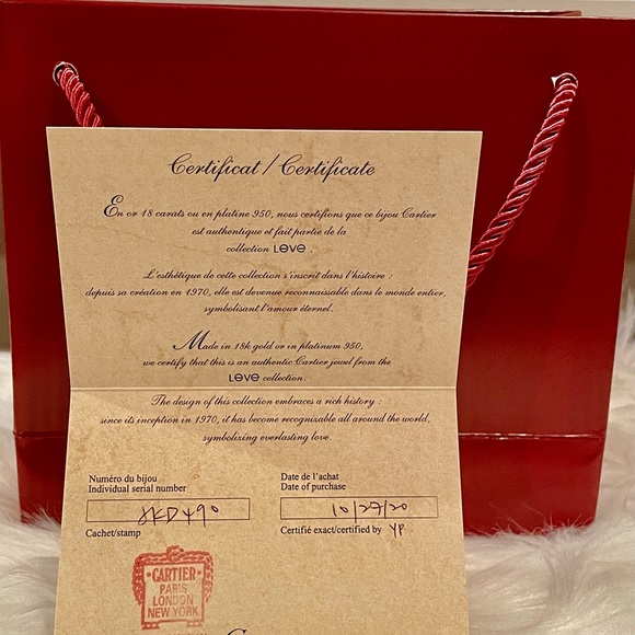 LOVE RING 18k white gold Cartier band - Picture 6 of 6